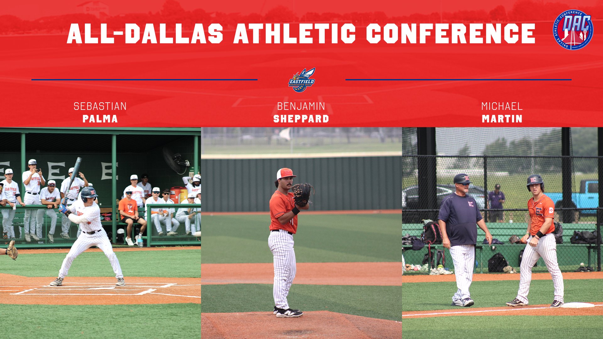 Palma, Sheppard, Martin Sweep DAC Baseball Marquee Honors