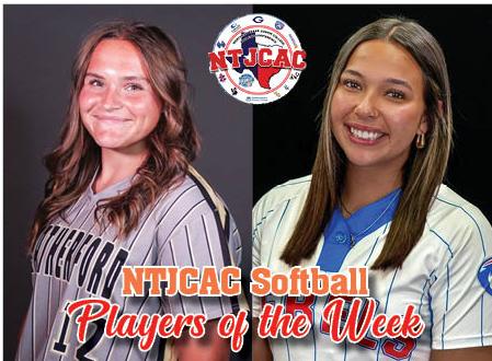 Jackson, Mauricio earn NTJCAC Softball Players of the Week honors